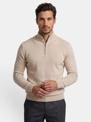 Men's Casual Knitted Zip Sweater
