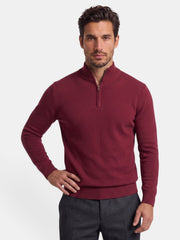 Men's Casual Knitted Zip Sweater