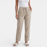 Women's High-Waisted Linen Pants