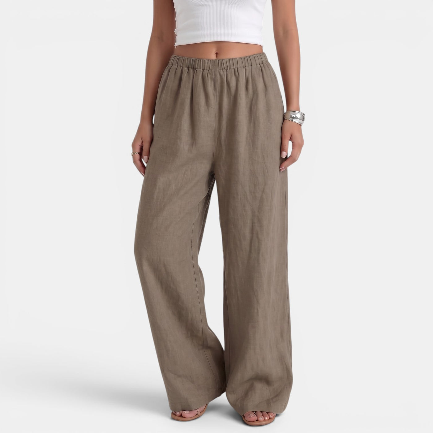 Women's Wide Leg Linen Cotton Summer Pants