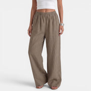 Women's Wide Leg Linen Cotton Summer Pants