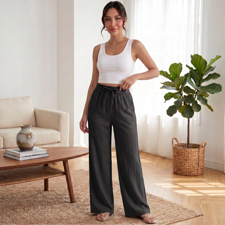 Pantalón Lino Mujer Ancho