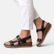 Women's Orthopedic Leather Wedge Sandals