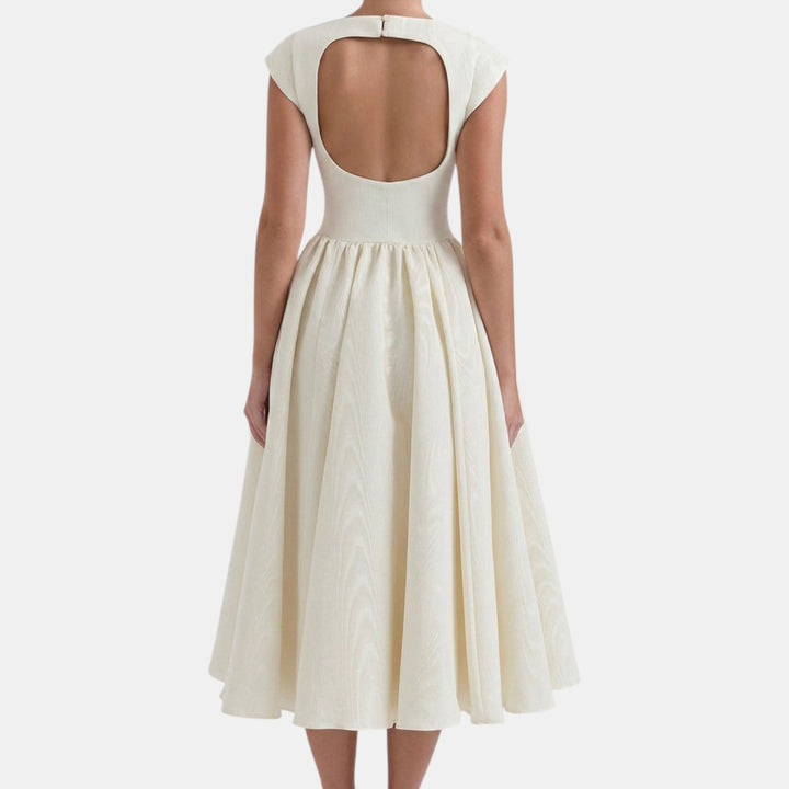 Vestido Midi Mujer Espalda Abierta