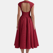 Vestido Midi Mujer Espalda Abierta