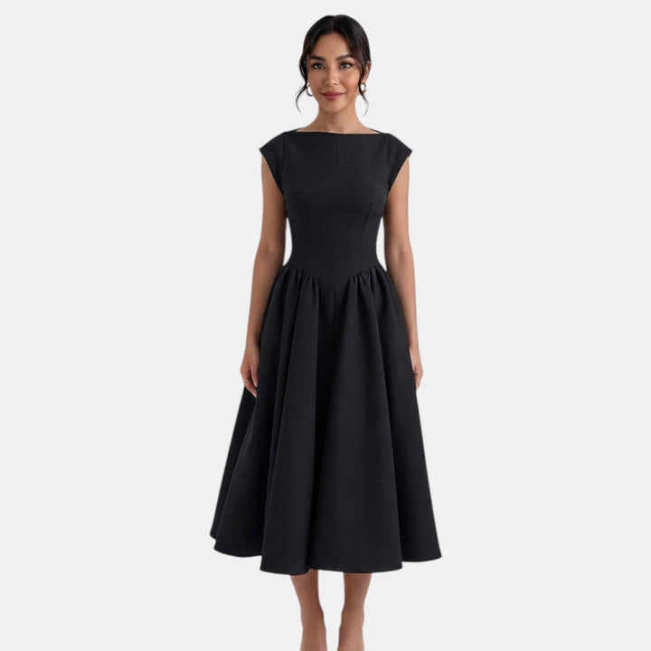 Vestido Midi Mujer Espalda Abierta