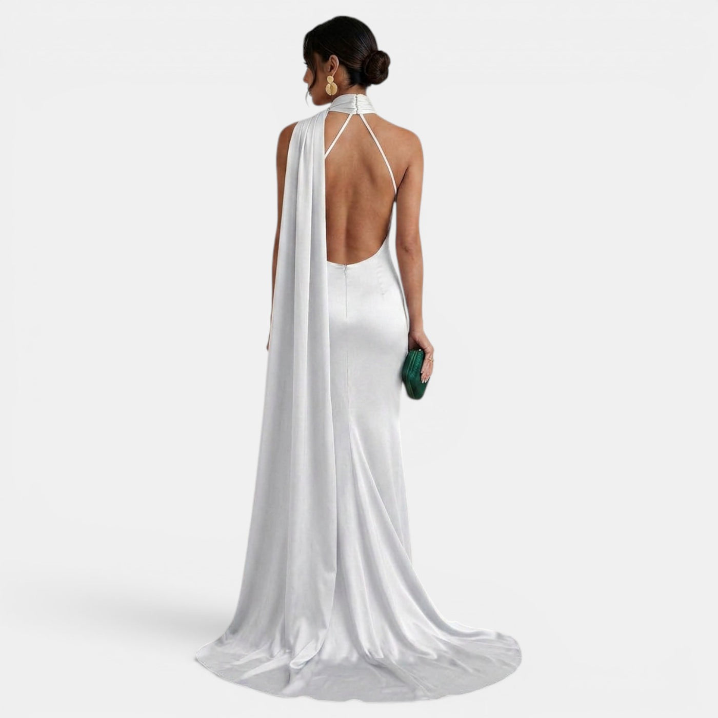 Women's Elegant Halter Maxi Dress