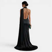 Women's Elegant Halter Maxi Dress