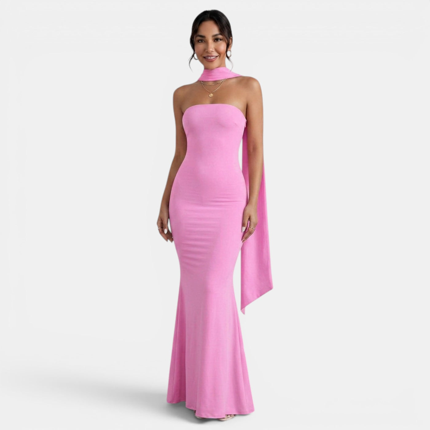 Women's Halter Neck Long Party Dress