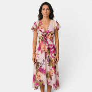 Women's Floral Boho Midi Dress