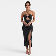 Women's Halter Neck Maxi Dress for Summer