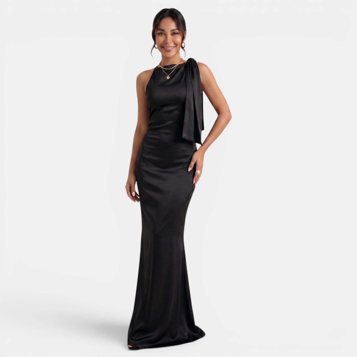 Women's One-Shoulder Maxi Dress