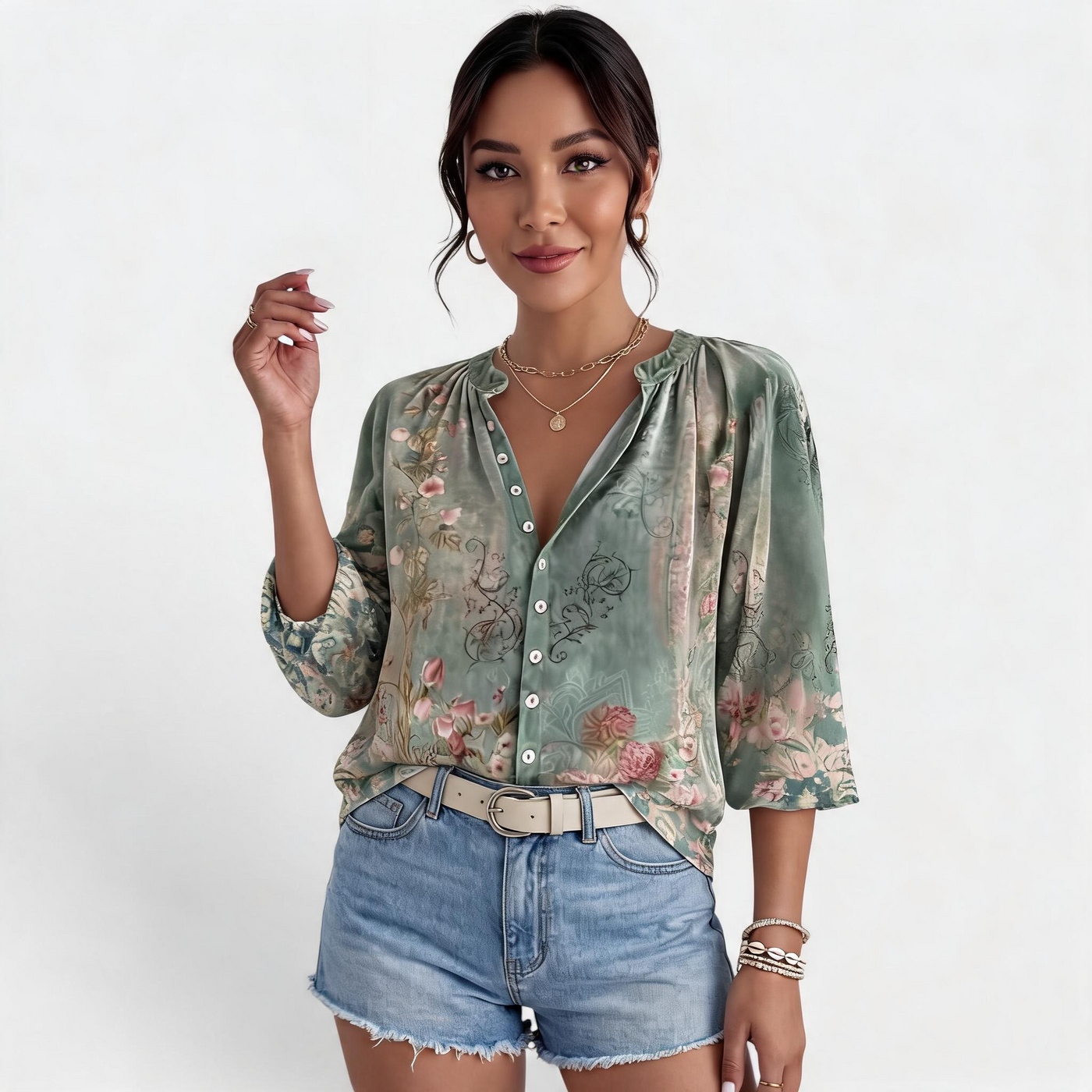 Blusa Boho Mujer Floral