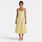 Women's Elegant Corset Midi Dress