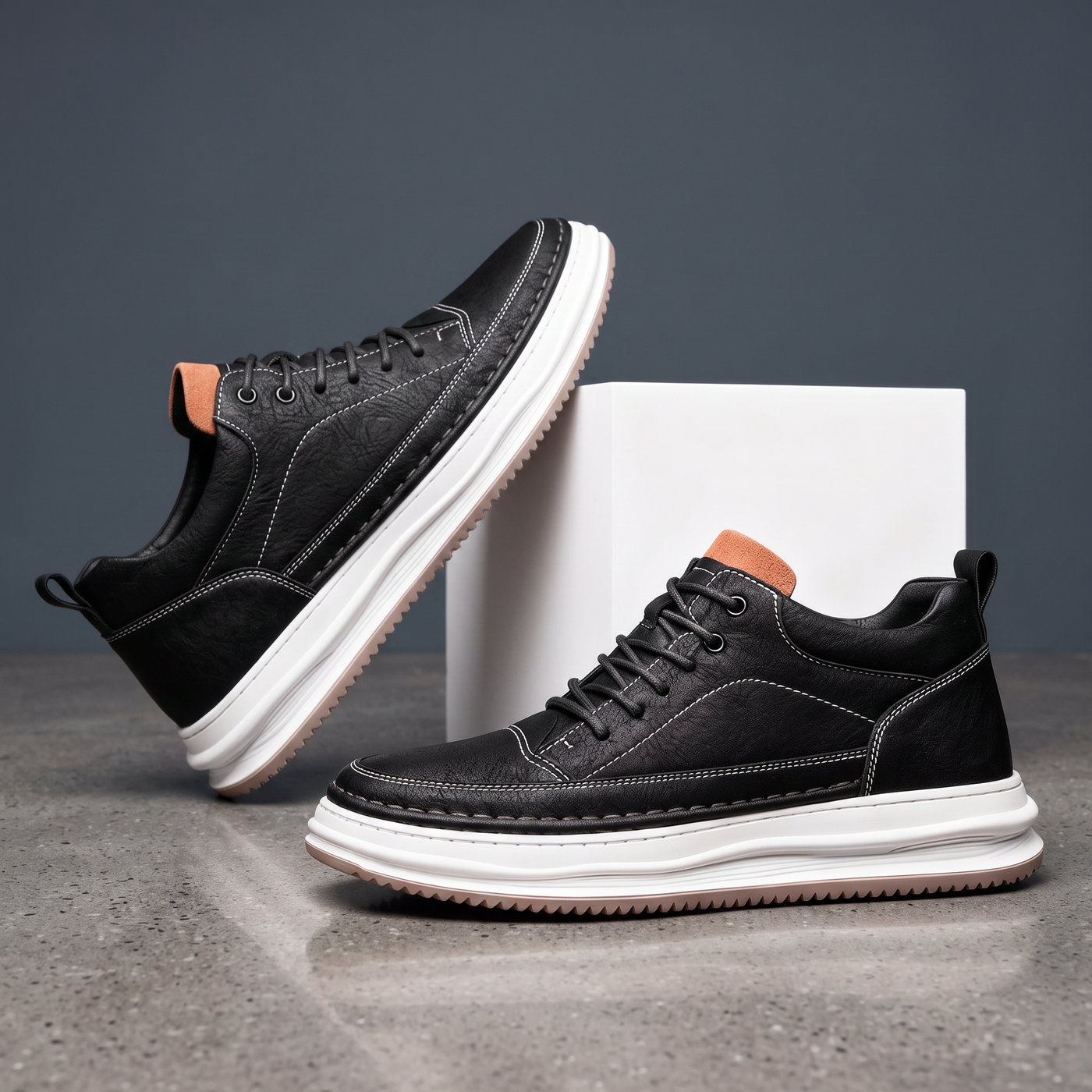 Premium Leather Men's Sneakers – Elegant and Comfortable Sneakers