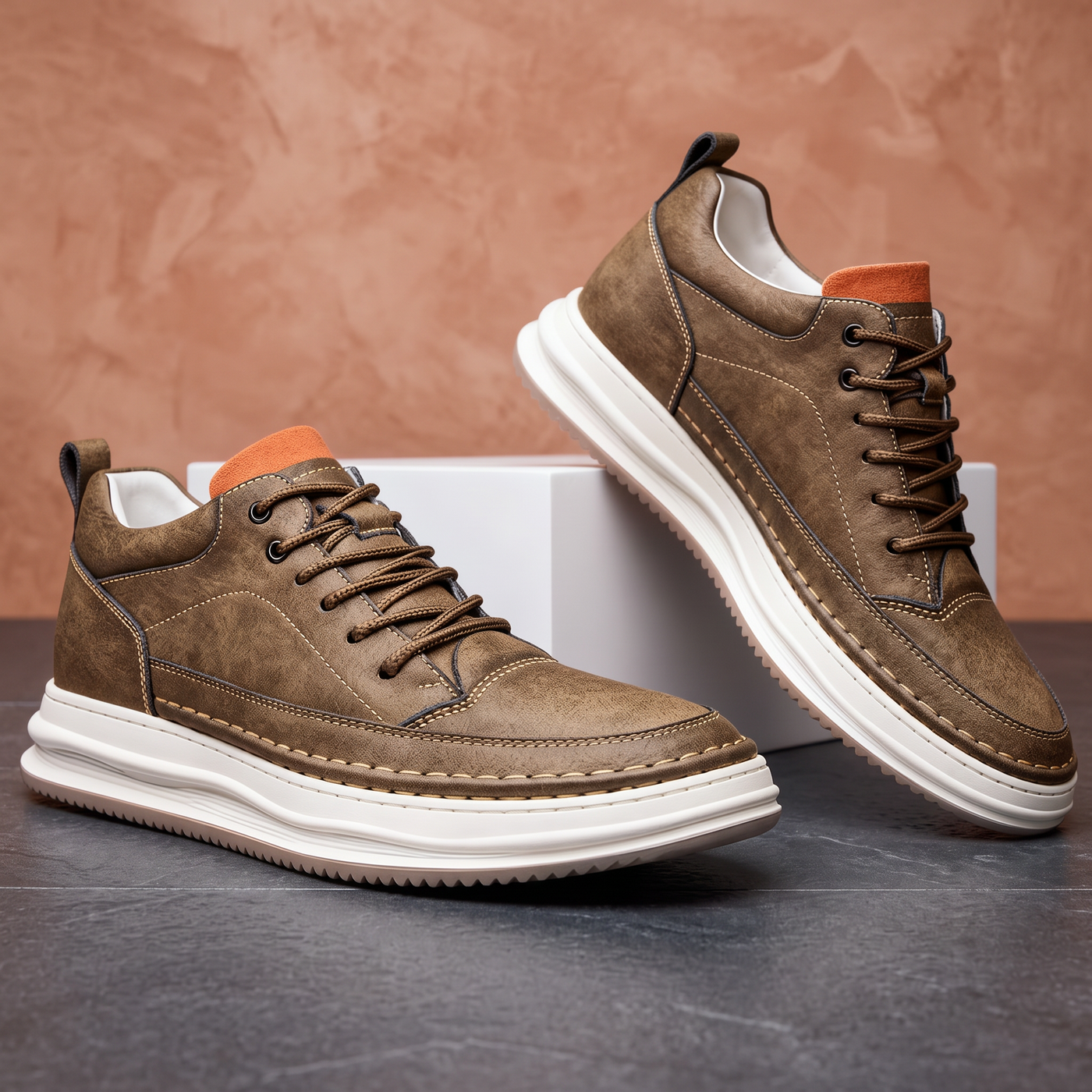 Premium Leather Men's Sneakers – Elegant and Comfortable Sneakers