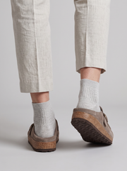 Unisex Premium Suede Effect Clogs – Cork Footbed and Adjustable Buckle