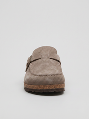 Unisex Premium Suede Effect Clogs – Cork Footbed and Adjustable Buckle