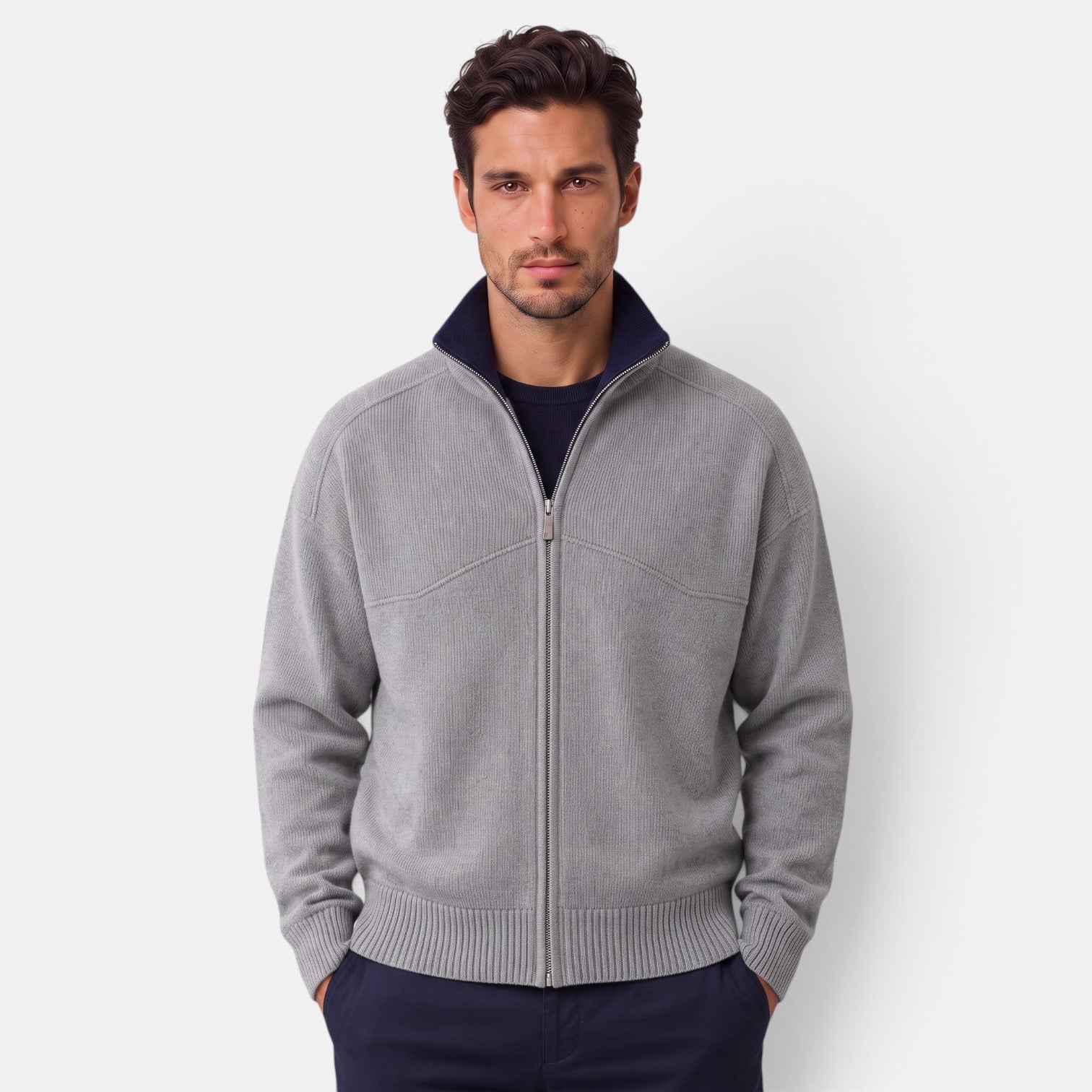 Chaqueta Punto Hombre Cremallera