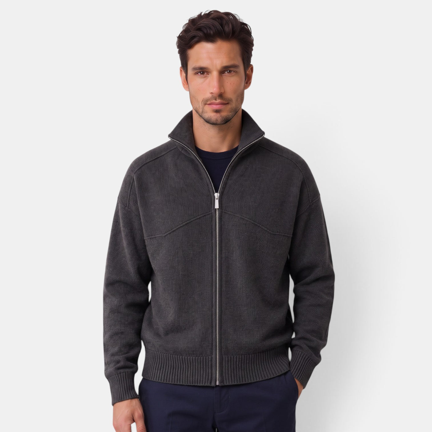 Chaqueta Punto Hombre Cremallera