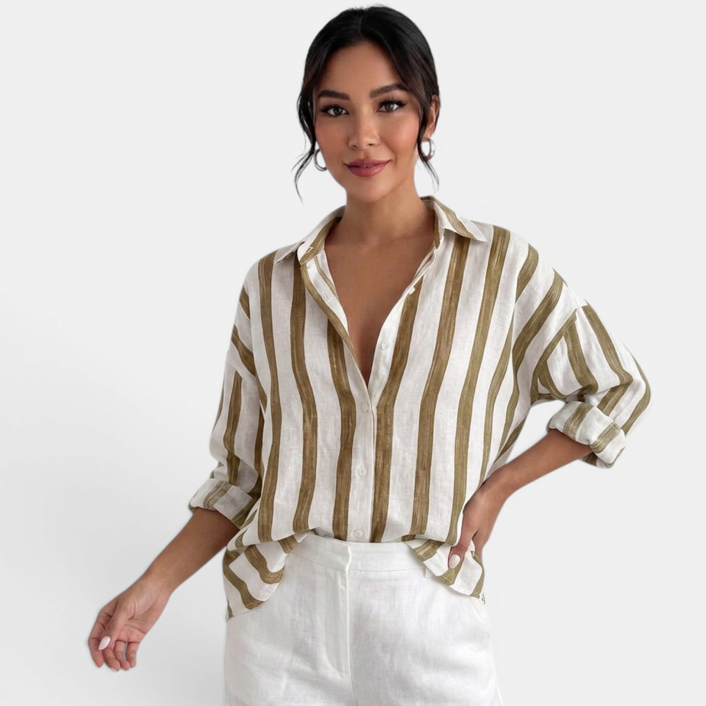 Camisa Oversize Rayas Mujer