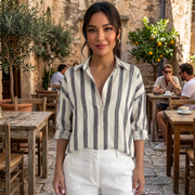 Camisa Oversize Rayas Mujer