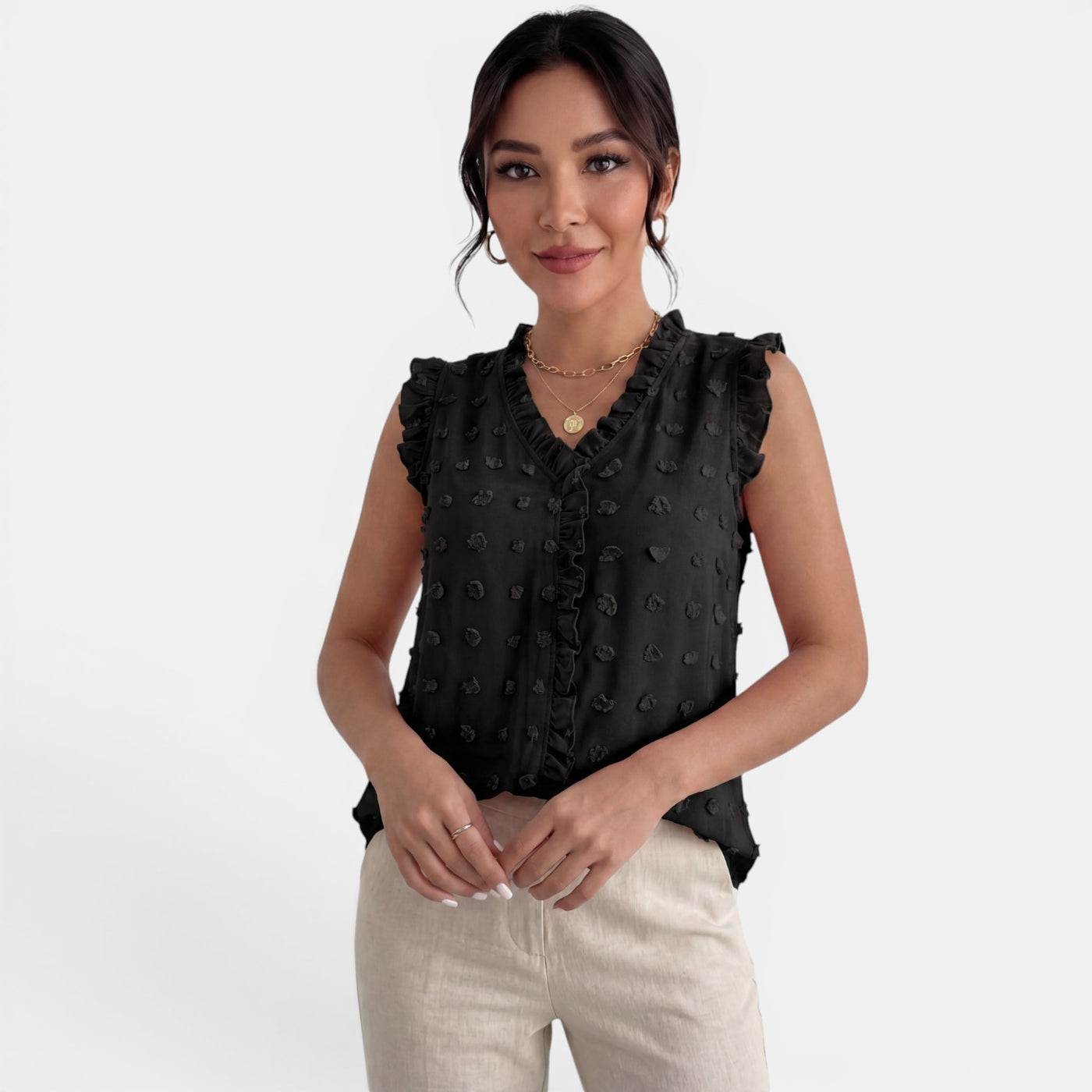 Blusa Mujer Volantes Elegante