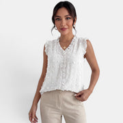 Blusa Mujer Volantes Elegante