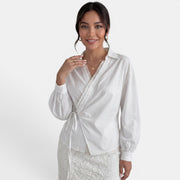 Blusa Encaje Lazo Mujer