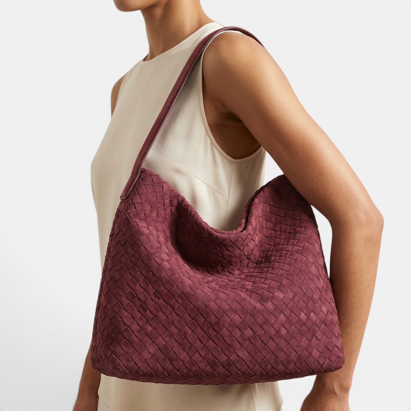 Bolso Trenzado Mujer Grande Elegante