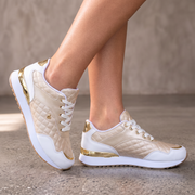 Zapatillas Mujer Cuadros con Cordones