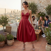 Vestido Midi Mujer Elegante