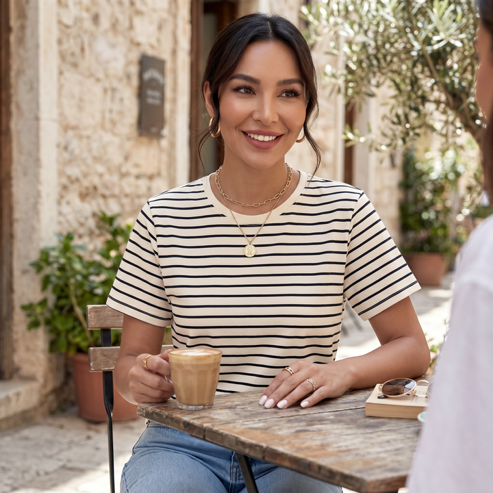 Camiseta Rayas Mujer Básica
