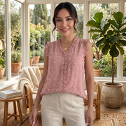 Blusa Mujer Volantes Elegante