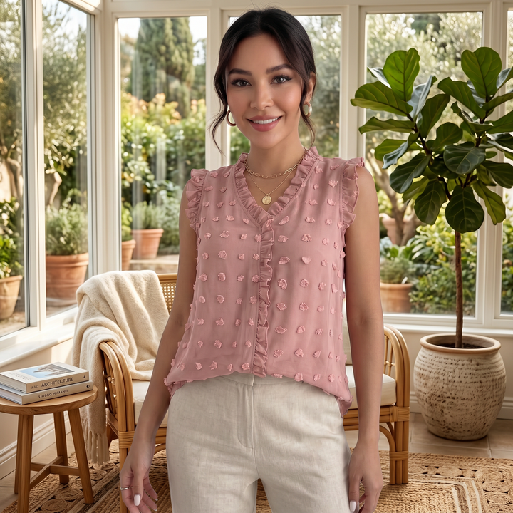 Blusa Mujer Volantes Elegante