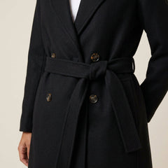 Abrigo Largo Mujer con Cinturón - Elegante Invierno