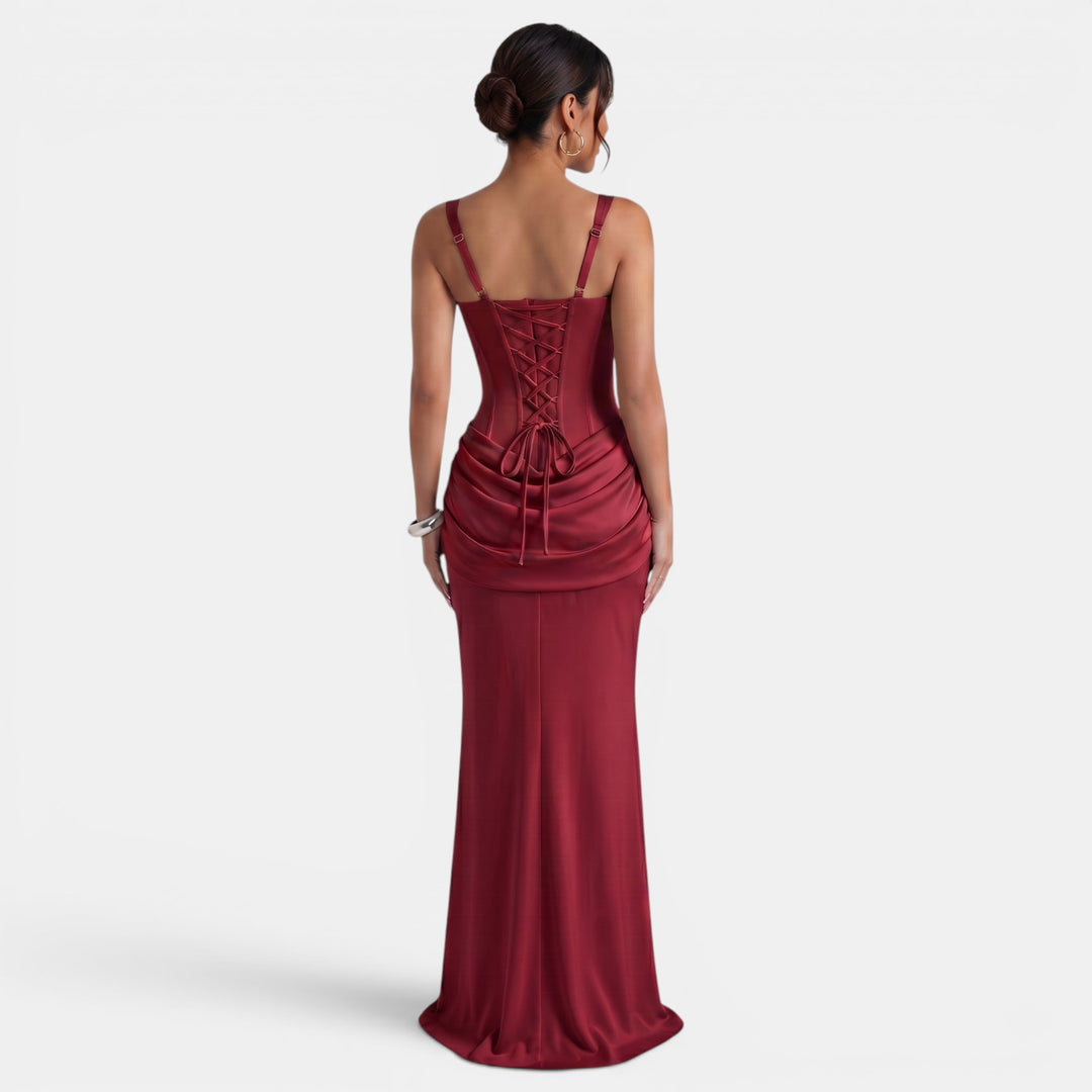 Vestido Maxi Corsé Mujer Elegante