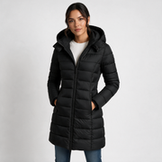 Chaqueta Acolchada Mujer con Capucha - Abrigo Ligero Midi