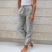 Pantalones Holgados con Cordón para Mujer - Corte Cómodo y Fluido