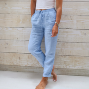 Pantalones Holgados con Cordón para Mujer - Corte Cómodo y Fluido