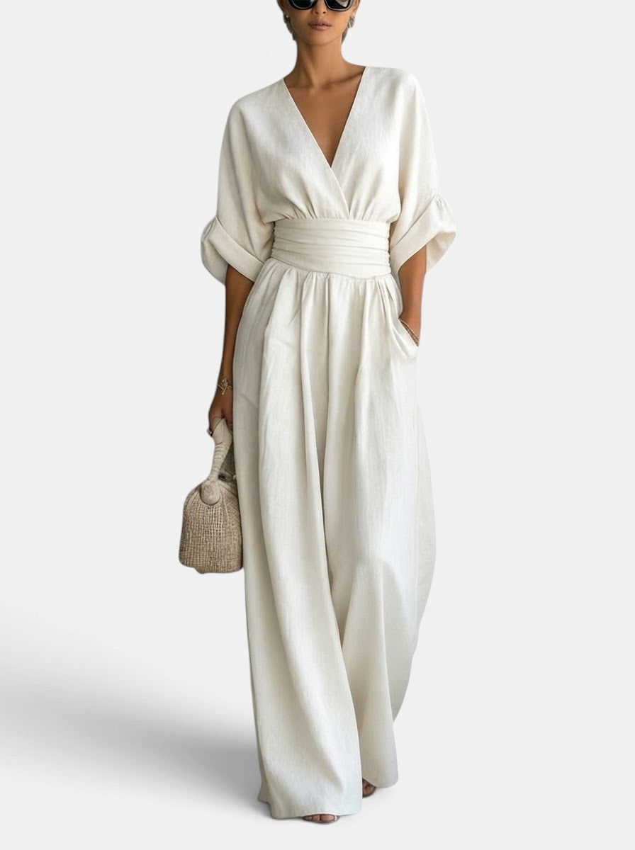 Mono Elegante Mujer Premium – Mono Largo con Escote en V