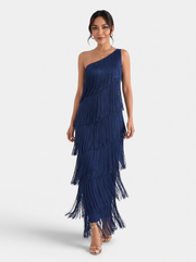 Vestido Mujer Fiesta Flecos