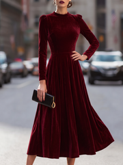 Long Sleeve Midi Wedding Guest Dress