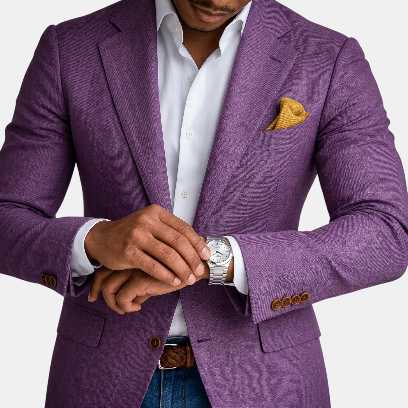 Men's Premium Slim Fit Blazer - Lightweight Elegant Jacket with Classic Lapel