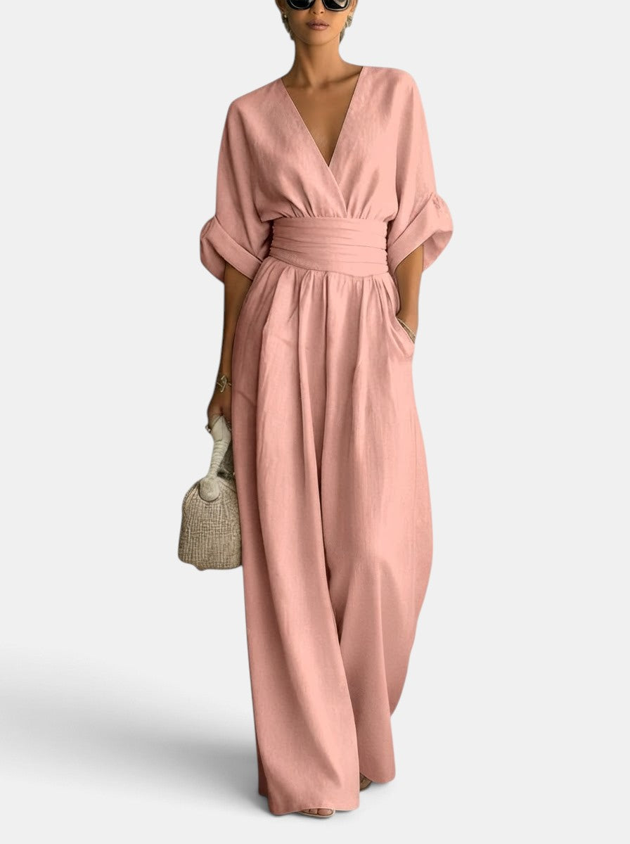 Mono Elegante Mujer Premium – Mono Largo con Escote en V