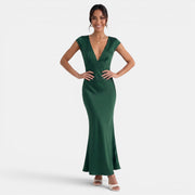Long V-neck Guest Dress