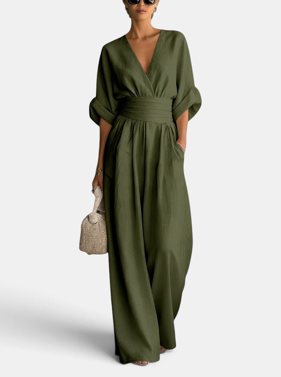 Mono Elegante Mujer Premium – Mono Largo con Escote en V