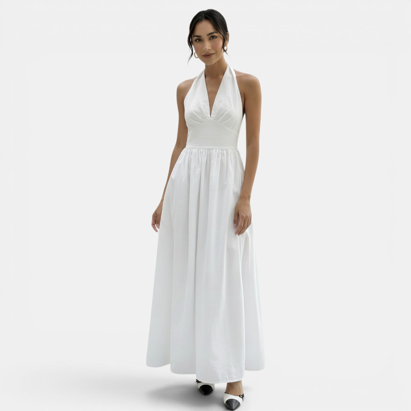 Women's Summer Lace Halter Maxi Dress