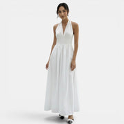 Women's Summer Lace Halter Maxi Dress