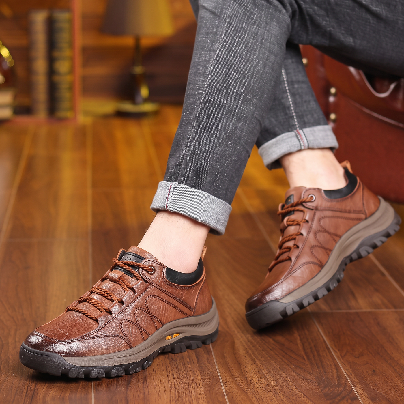 Botas Hombre Piel Genuina Ortopédicas Impermeables